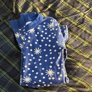 Blue Polka Dot Snow Hanna Anderson Kids Pajamas 150 cm US 12